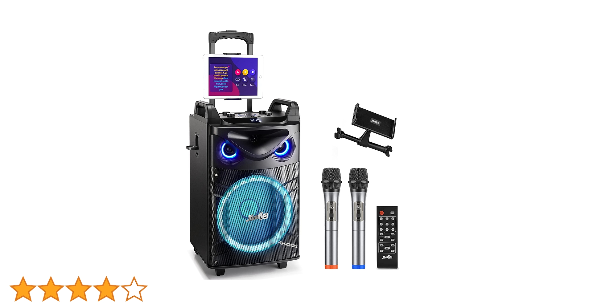Amazon | Moukey ワイヤレスマイク スピーカーセット PAセット